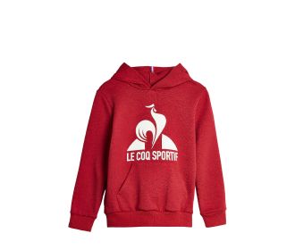 Sudadera para niño color roja con estampado blanco, LE COQ SPORTIF