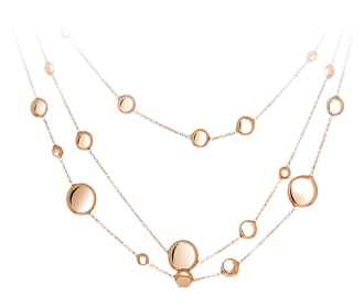 Collar dorado con circulos, SUAREZ