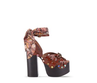 sandalia cafe de tacon alto de la marca KURT GEIGER