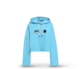 Sudadera de color azul con estampado, Ropa Contemporanea