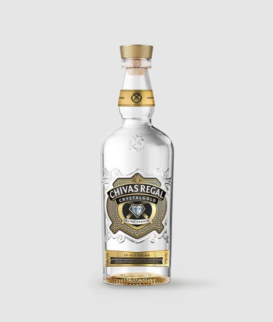 Botella color blanca de whisky CHIVAS REGAL 