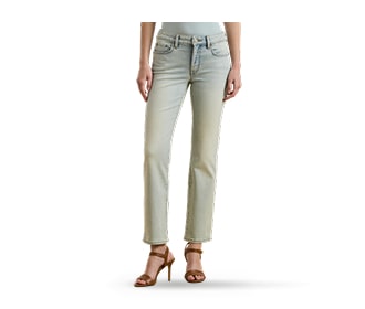 mujer conpantalon gris Jeans
