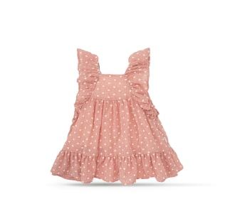 vestido rosa con puntos blancos Nueva Coleción, Ropa niña, Kids