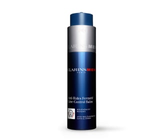 Imagen de botella azul con plata, CLARINS