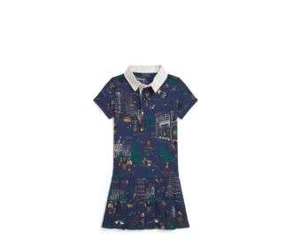 vestido de azul Niñas