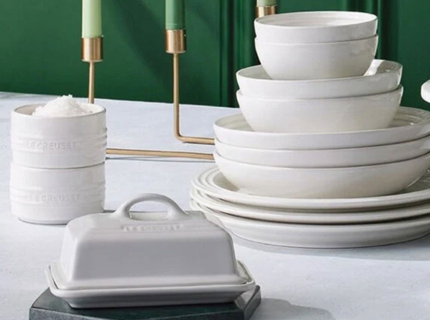 Vajilla color blanca LE CREUSET