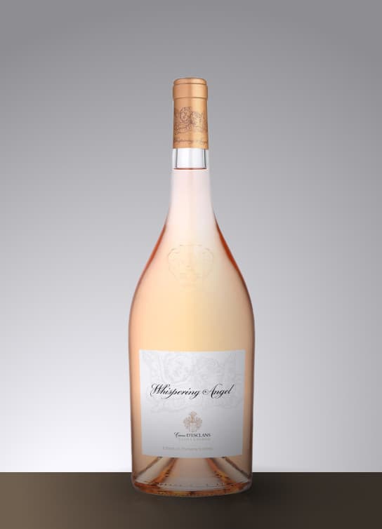 botella de vino rosado, WHISPERING ANGEL