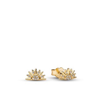 par de aretes dorados