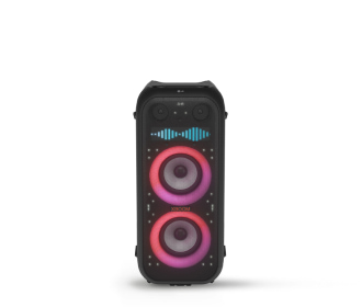 bocina negra con rosa, LG AUDIO