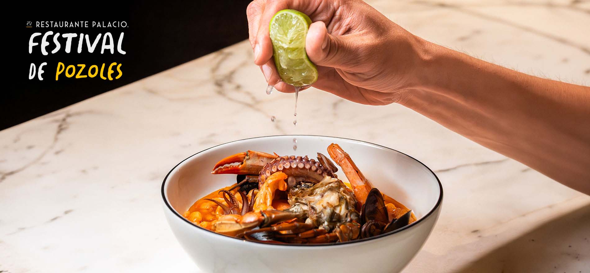 Imagen de plato de pozole de mariscos GASTRONOMIA PALACIO