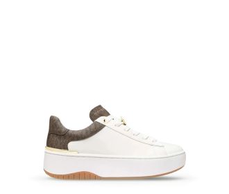 Tenis blanco con cafe, tenis para mujer