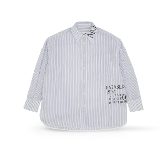 Camisa blanca con rayas azules, Maison-Margiela
