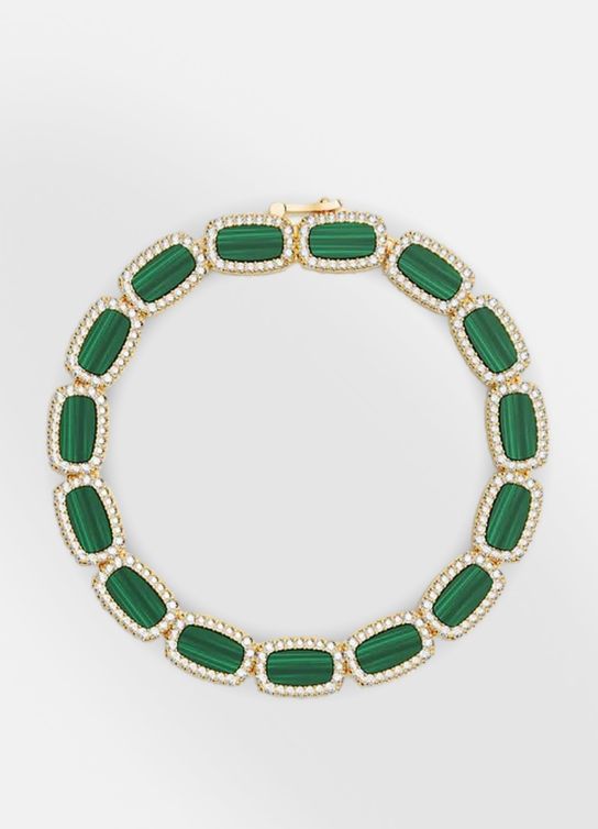 pulcera con pedrería verde APM Monaco