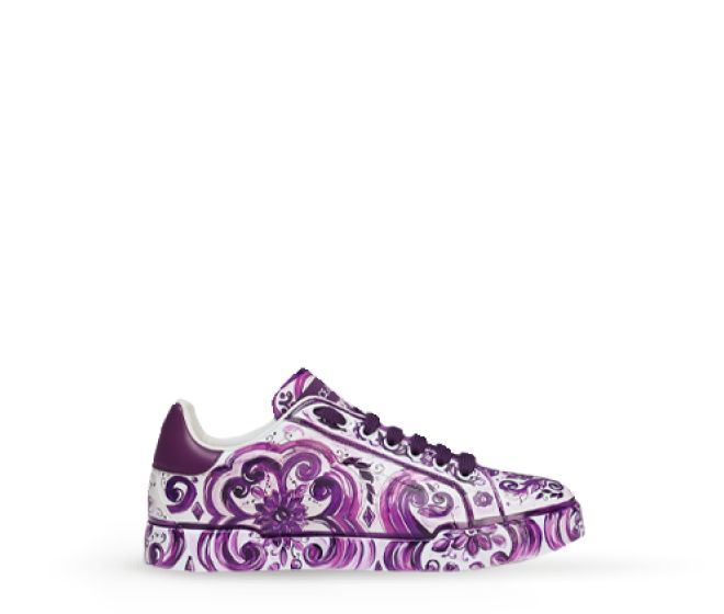 teni morado con blanco, DOLCE & GABBANA