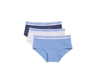 panties azul, gris y negro