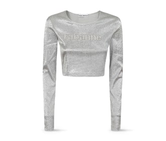 Imagen de una blusa para mujer de color plateado