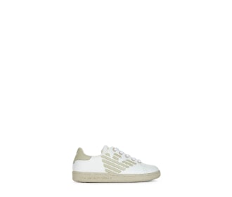 Tenis color blanco con cafe, NIÑOS