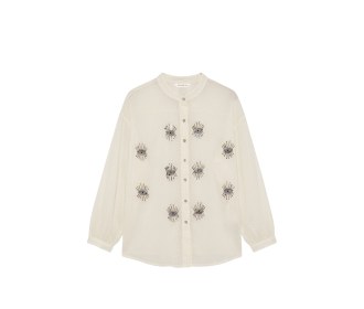 sueter blanco con flores, RAPSODIA
