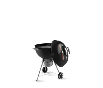 Asador pequeño negro con plateado
