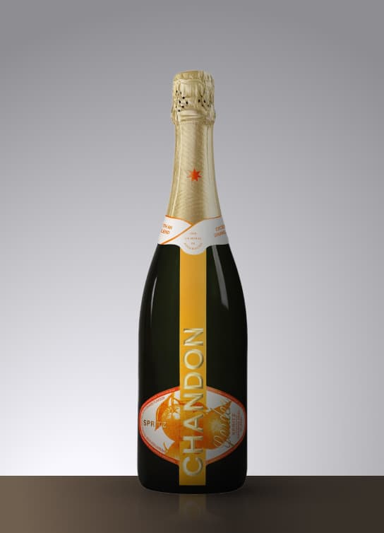 Botella de vino color verde obscuro, CHANDON