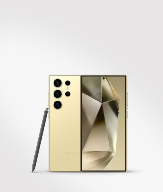 Imagen de celular color dorado de la marca SAMSUNG