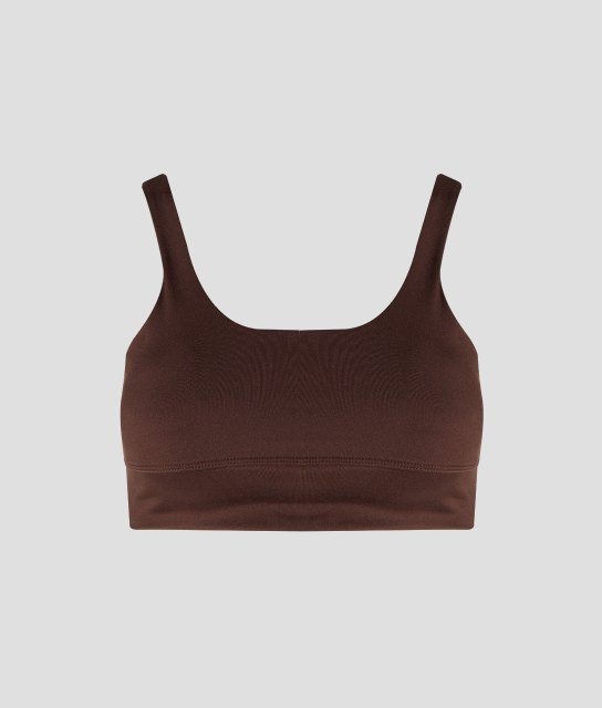 Top deportivo color cafe