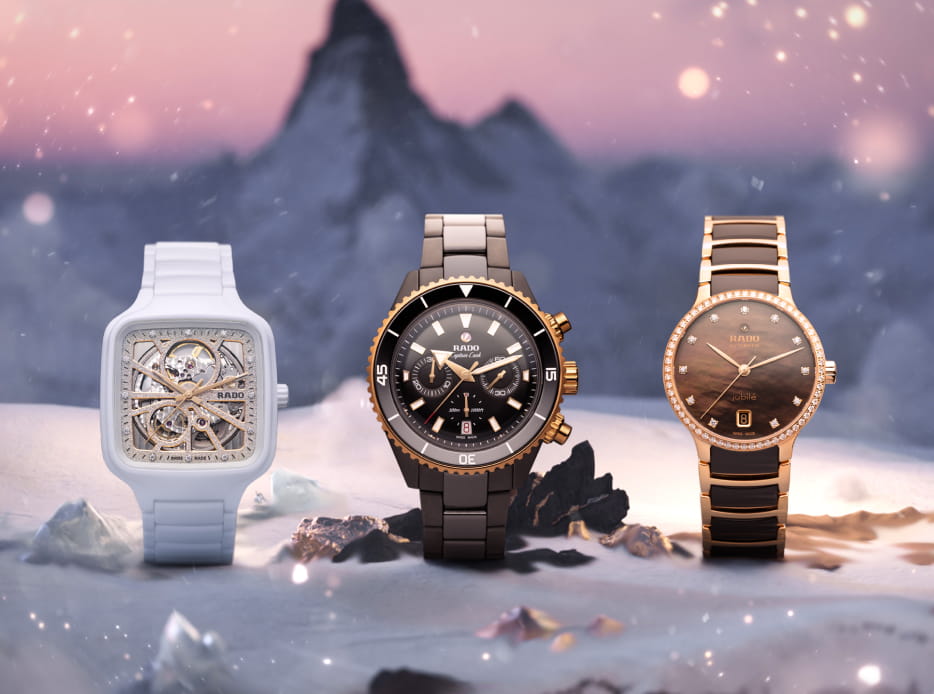 trs relojes de diferentes modelos Rado