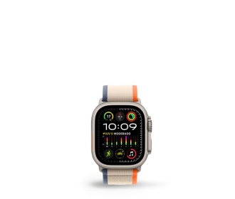 SMARTWATCH blanco con naranja