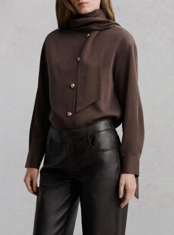 Blusas et&eacute;reas cafe mujer
