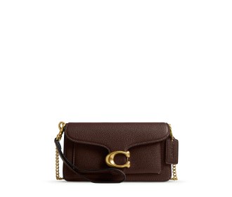 Imagen de un bolso color blanco con cafe