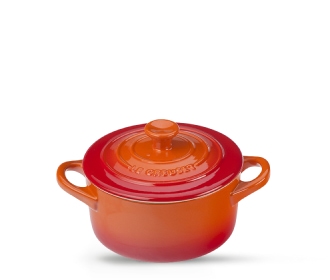 caserola naranja, Cerámica le creuset
