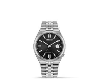 Reloj plateado con negro, CITIZEN
