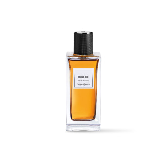 Imagen de un frasco de perfume amarillo, YVES SAINT LAURENT