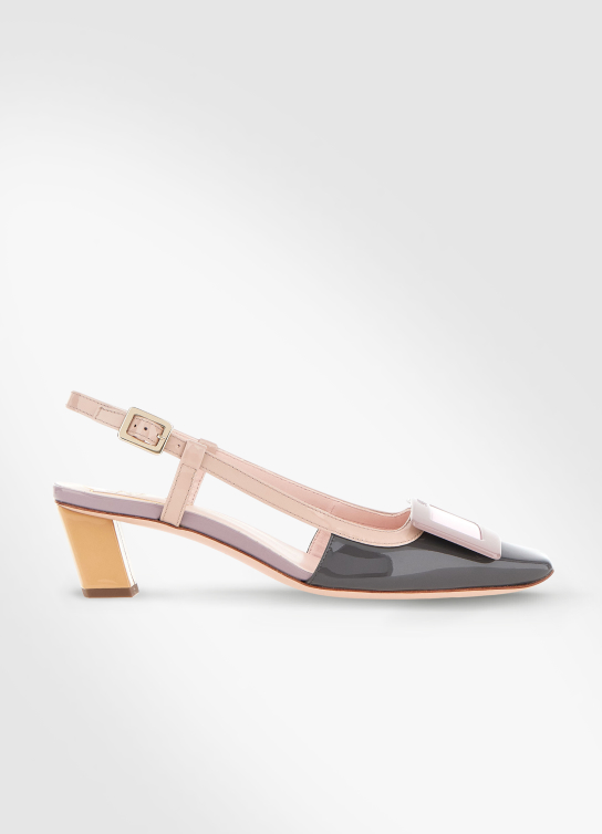 Zapatilla color carne con gris