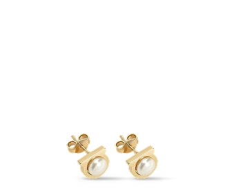 par de aretes dorados, FERRAGAMO