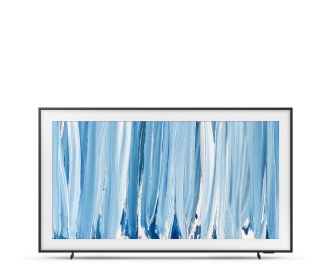 Imagen de una pantalla de la marca SAMSUNG con una imagen de ahua entonos morados, Electrónica, PLP TV y Video