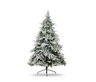 Arbol de navidad con nieve