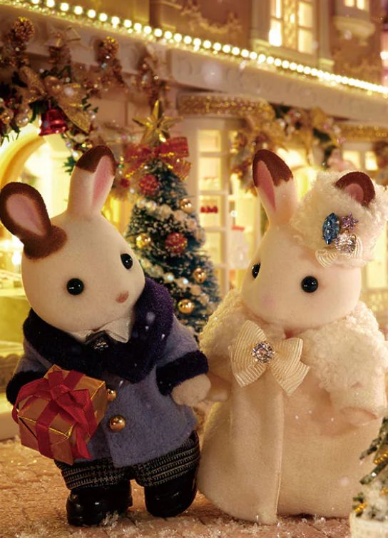 familia de gatos negros Sylvanian Families