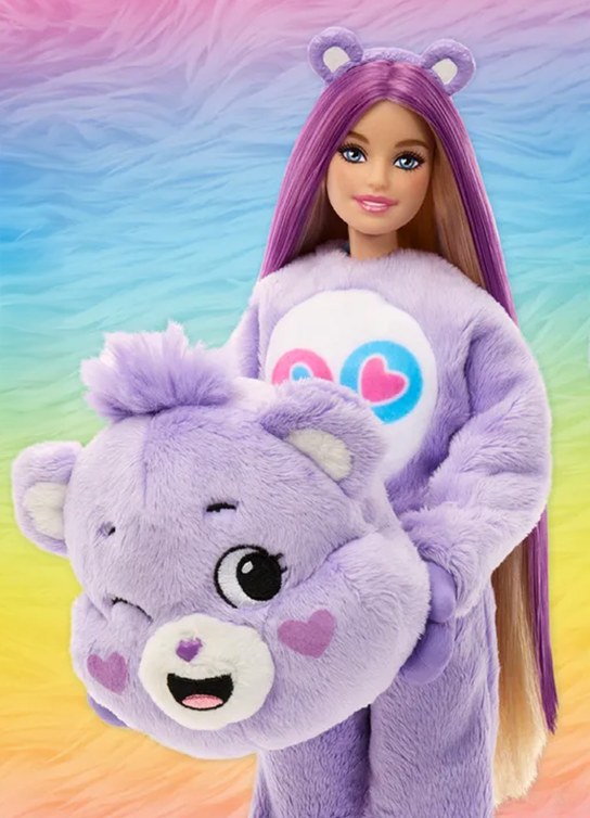 mu&ntilde;eca barbie con disfraz de oso