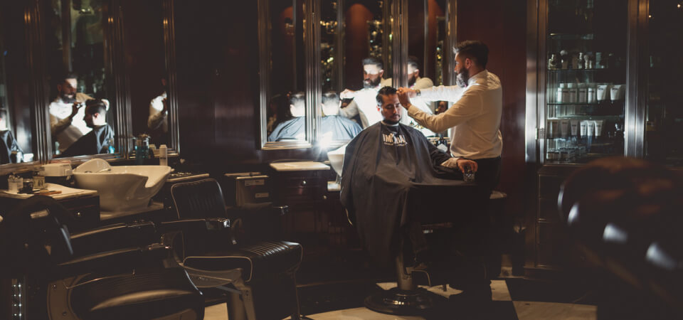 Imagen de la barberia del Palacio de Hierro