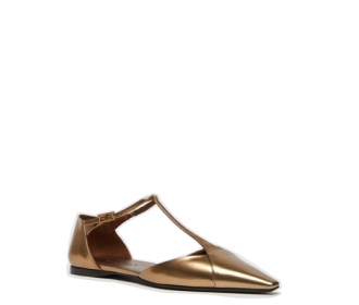 Zapatilla abaja de color dorada, MAX MARA