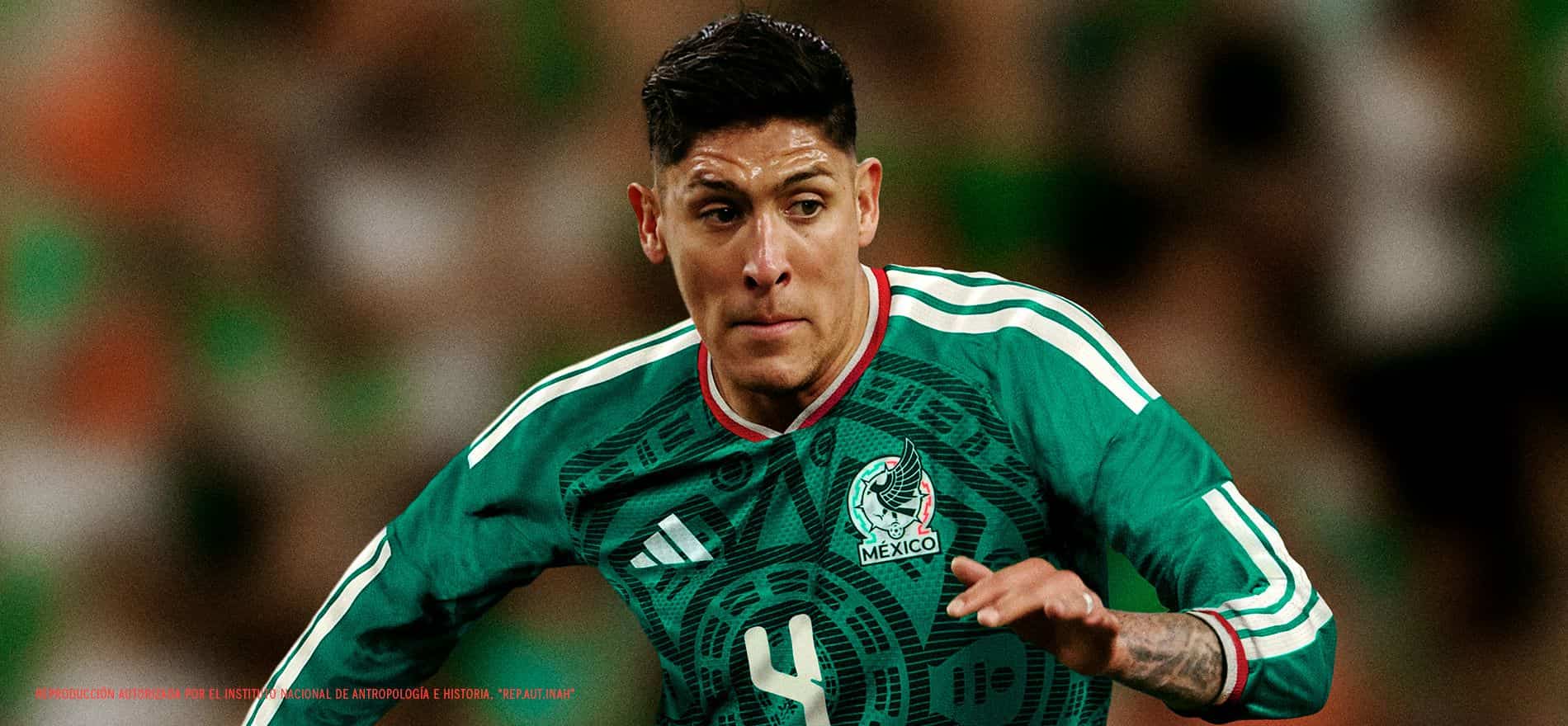 Imagen de un jugador de la selección mexicana  