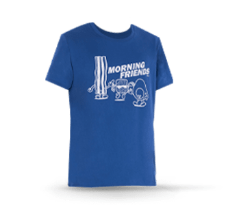 Playera color azul con estampado, SKINY