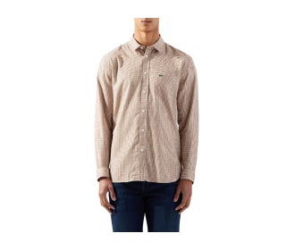 hombre con camisa cafe, business casual Hombre