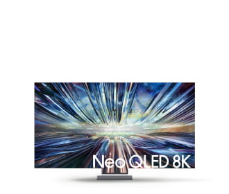 pantalla proyectando imagen en tonos azules y morados