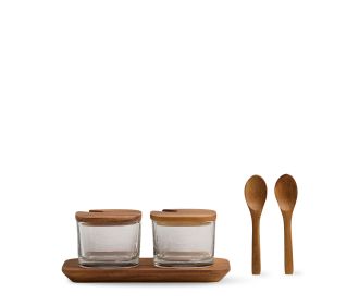 azucarera y cucharas de madera, ROSTAN