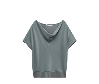 Blusa color cafe de manga corta, Blusas mujer