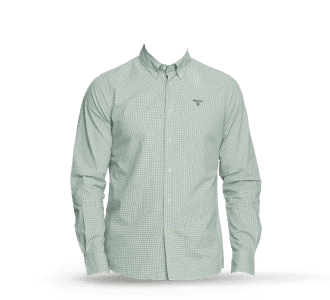 Camisa blanca con rayas azules y rosas que forman cuadros, MIRTO