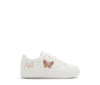 Tenis blancos con mariposas rosas, Sneakers para mujer