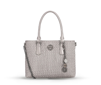 bolso de mano color gris